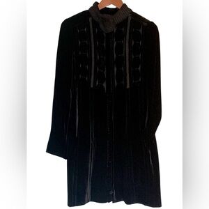 Elie Tahari Black trench coat Gothic style